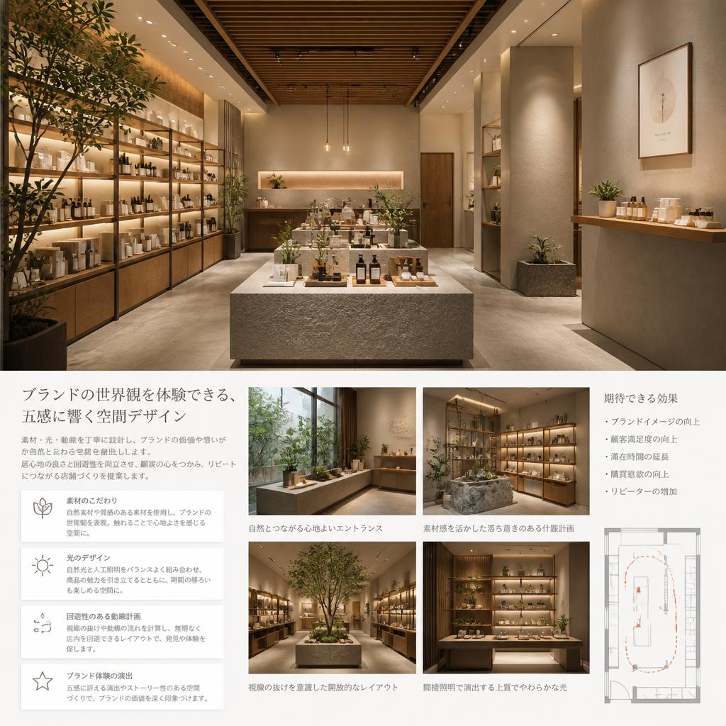 店舗の魅力を引き出す、効果的な空間デザインをご提案